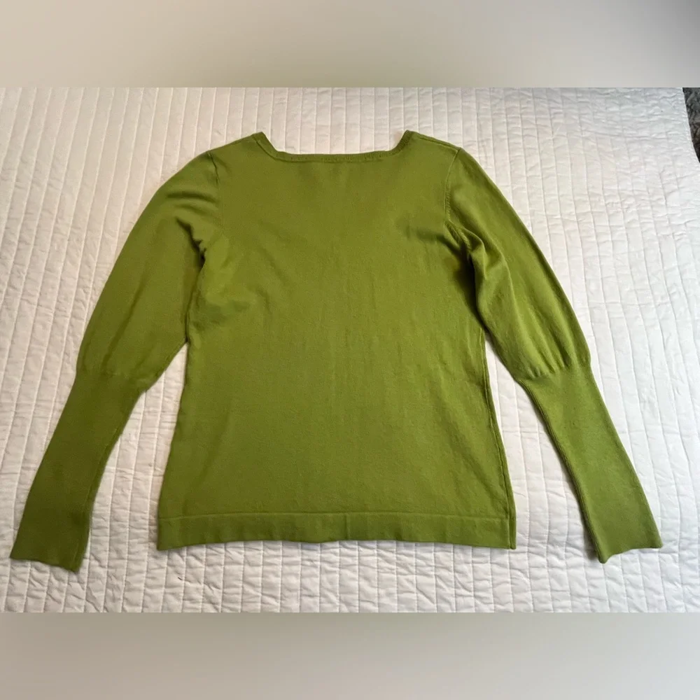 Elliot Lauren Green Silk & Cashmere Blend Sweater NWT